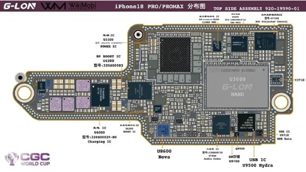 苹果iPhone 18 Pro系列主板图：私自扩容手机要报废、为散热双层设计被弃